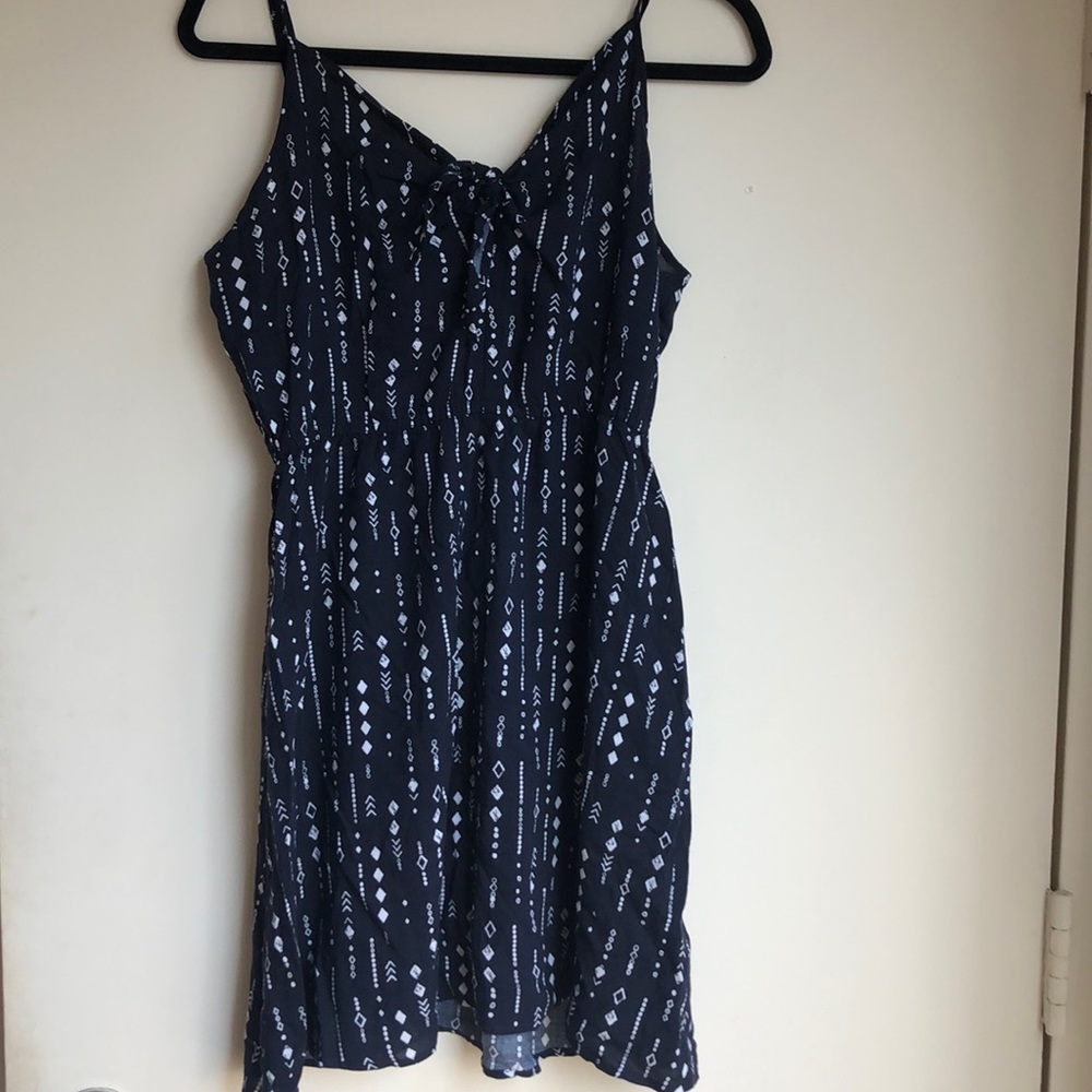NWOT Divided Navy Tribal Sundress